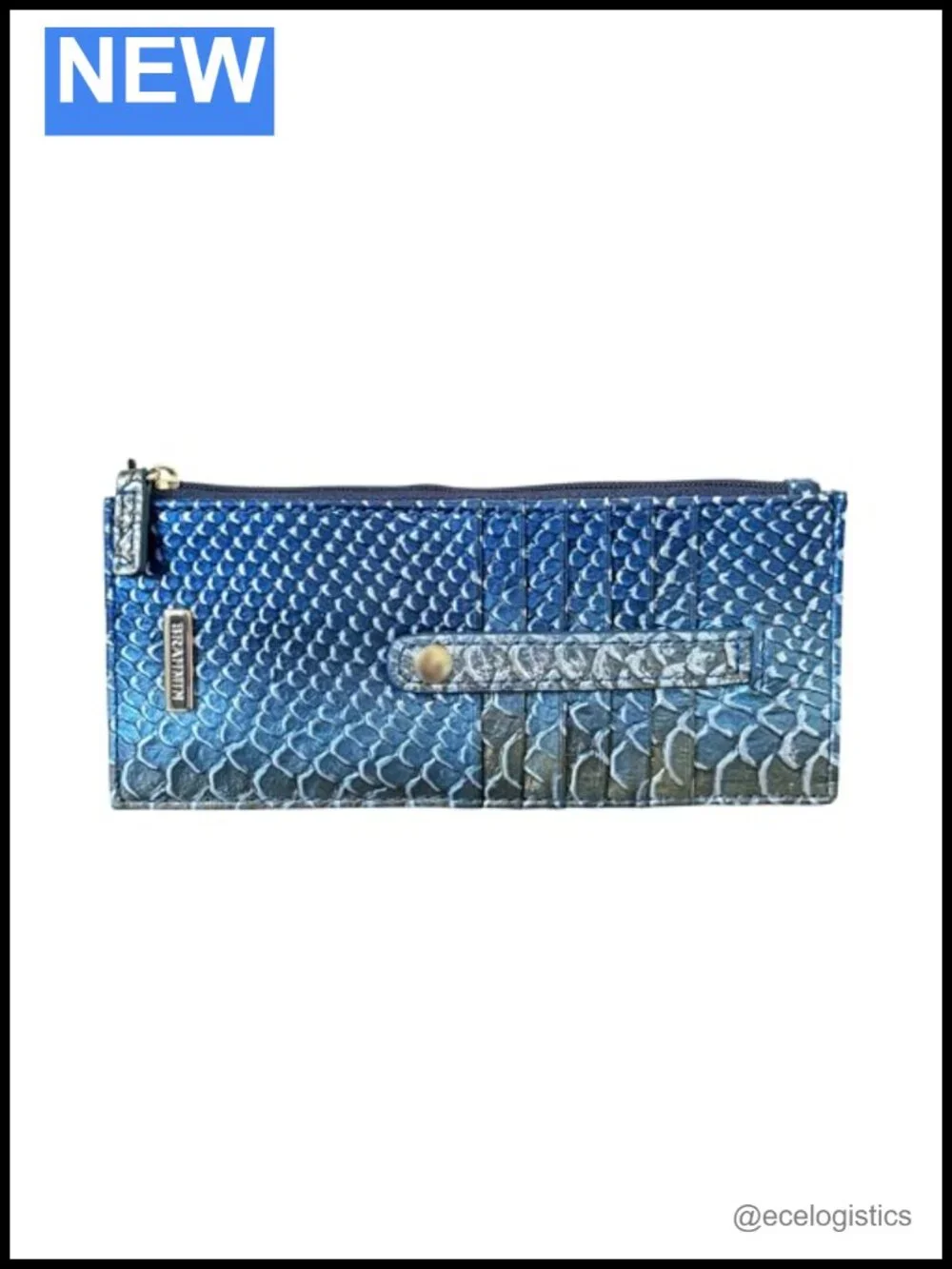 Genuine Leather Credit Card Wallet with ID Window and 10 Slots